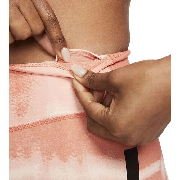 Nike Dri-FIT WMNS L Orange One Luxe Mid-Rise Printed Training Legging DM7619-827 - Picture 10 of 11